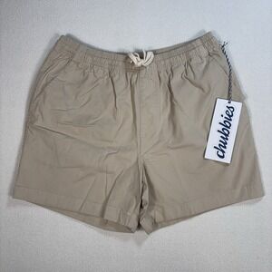 NEW Chubbies The Khakinators 5.5"(4.5") Chino Shorts Men's M Khaki Beige Stretch